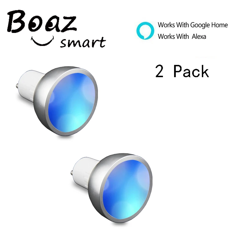 

Christmas GU10 Smart wifi led spot light bulb lamp Google Assistant Alexa Voice Control RGBW Color Changing Tuya Smartlife 2pcs