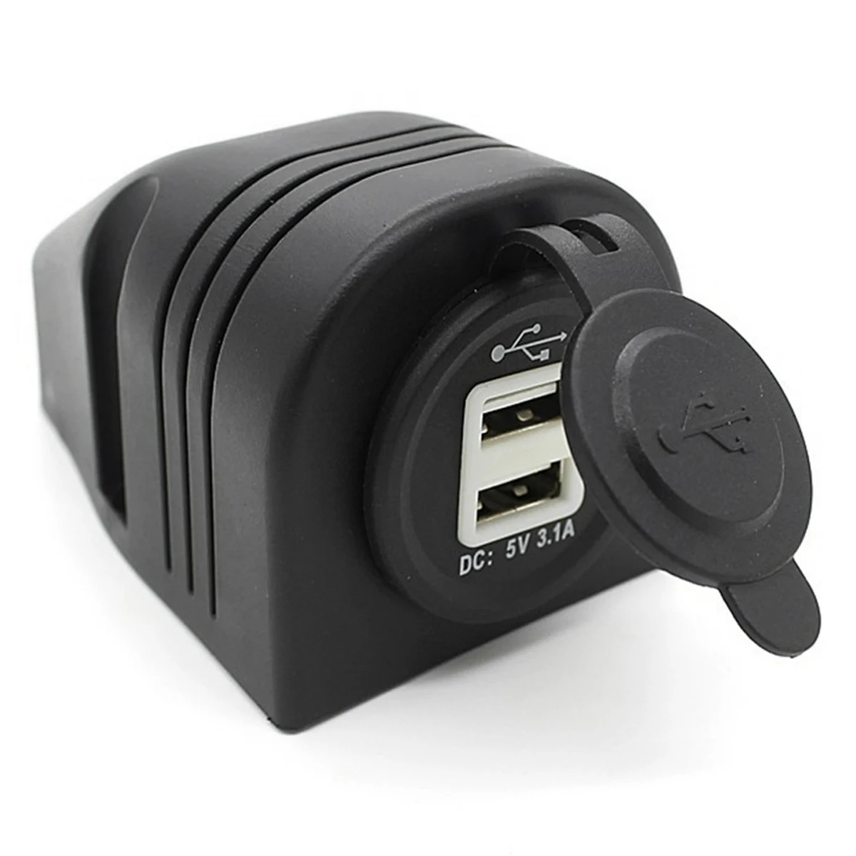 DIY Waterproof Motorcycle Dual USB Charger 12 24V 3.1A Car USB Charger