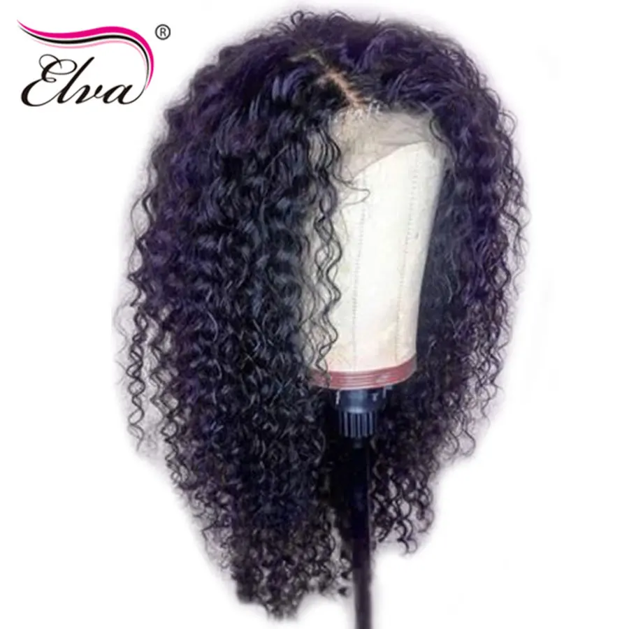 Elva ВОЛОС Full Lace человеческих волос, парики предварительно сорвал волосяного покрова с ребенком волос бразильский Волосы remy фигурные полные