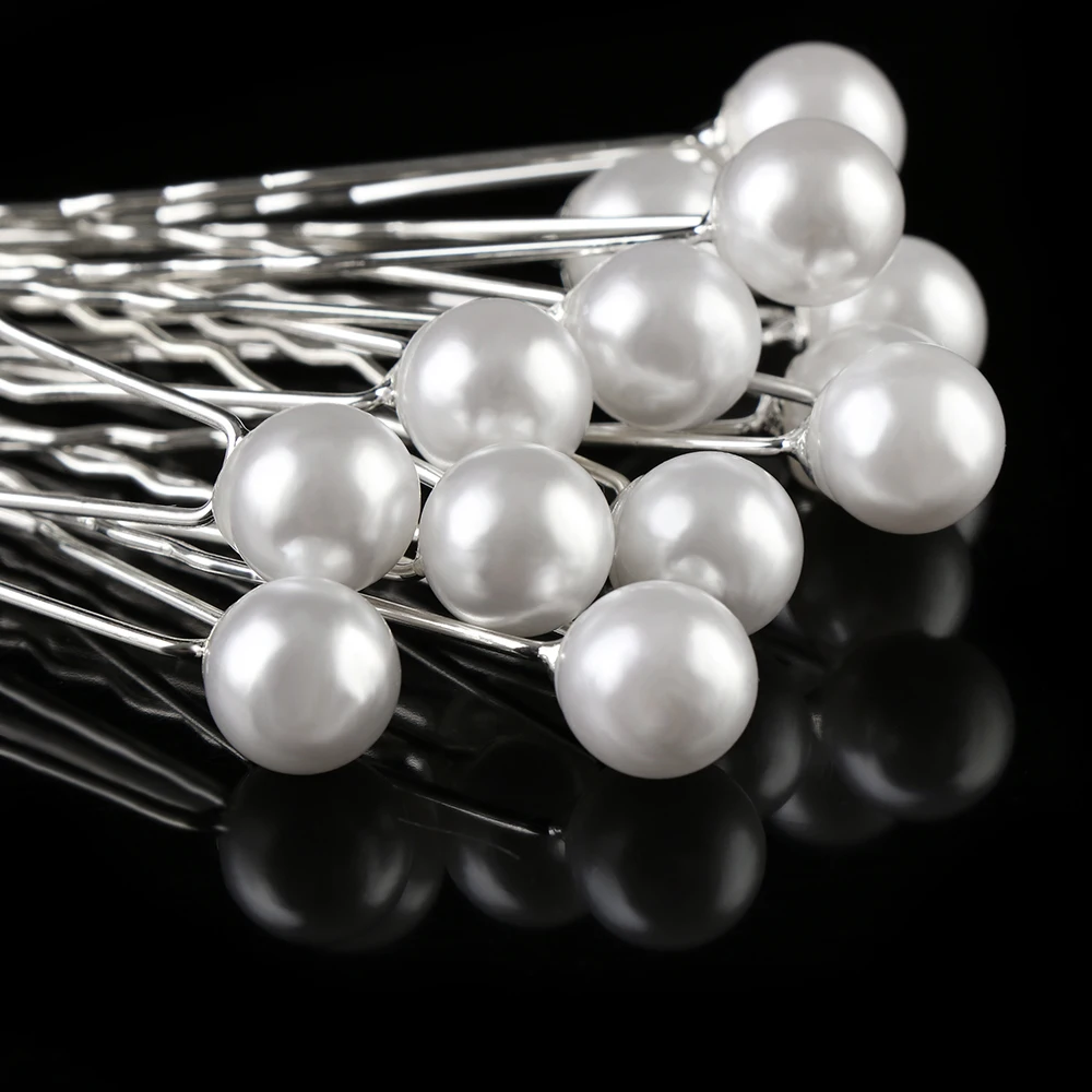 

20pcs/lot Women Hair Accessories Bridal Wedding Hairpins White Pearls Hair Clips for Girls Batch Barrettes Party Hair Decoration