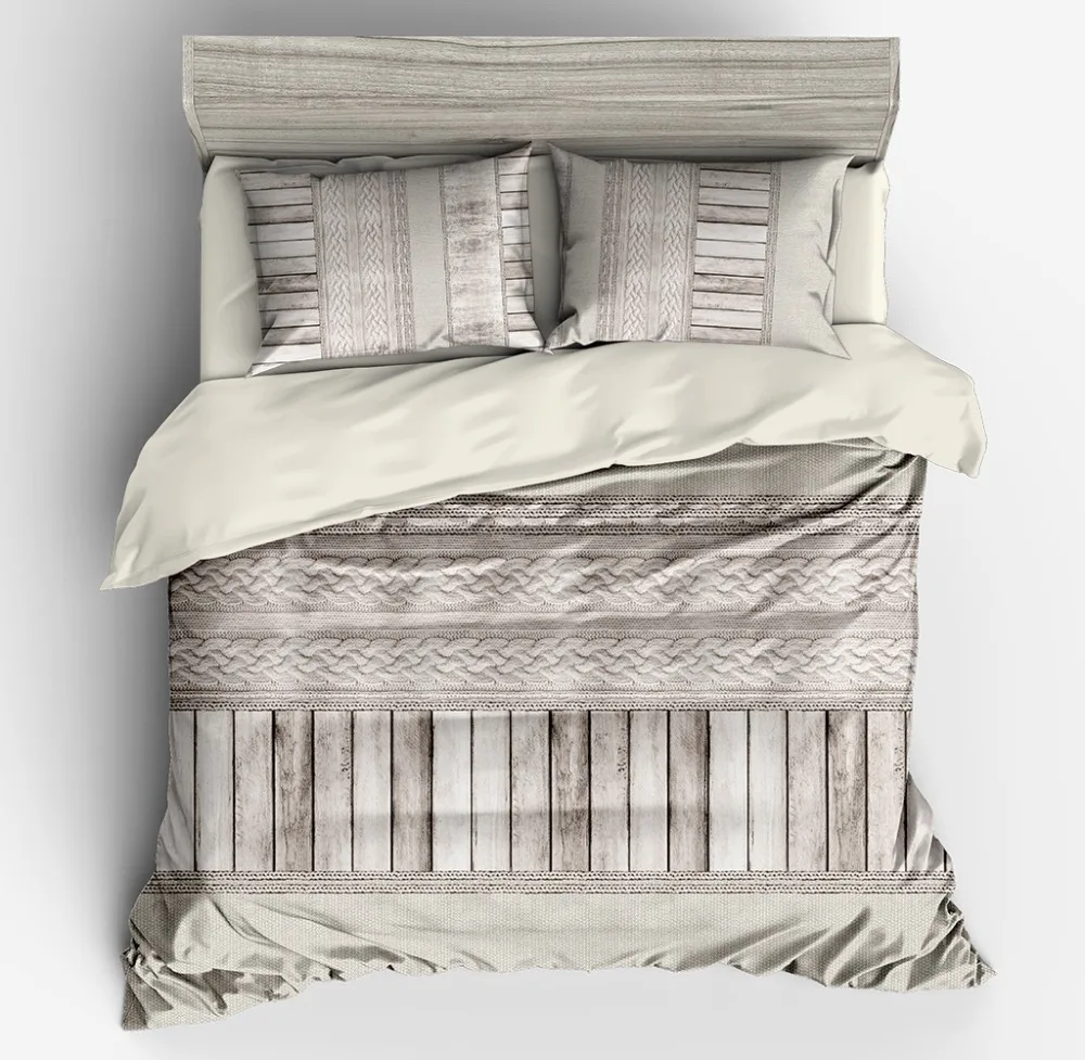 

Simple Textured Bedding Set Print Duvet Cover Set Bed Cover Polyester Quilt Cover Home Decor 3/4Pcs