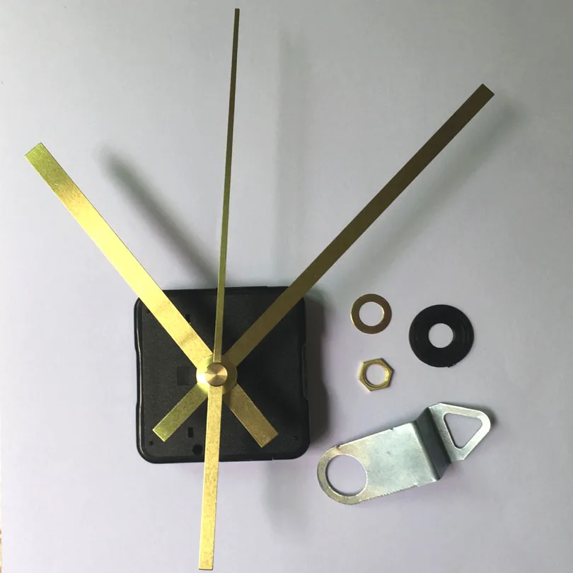 

5 set Gold hands Mute scanning Quartz Clock Movement for Clock Mechanism Repair DIY clock accessories shaft 20mm JX070 Wholesale