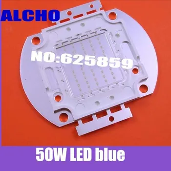 

Free shipping 5pcs Epistar 50W High Power LED Lamp Light Royal blue 445-450nm DC16-18V