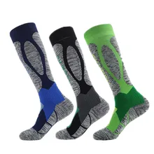 Мужские и женские лыжные носки, влагопоглощающие теплые носки для сноубординга, толстые зимние теплые спортивные носки для велоспорта, футбольный носок, термоноски
