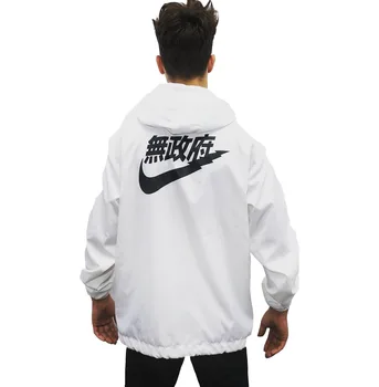 

Drop Shipping Chinese Characters Windbreaker Jacket Men Fashion Logo Letter Printed Women Thin Casual Jackets Free Shipping
