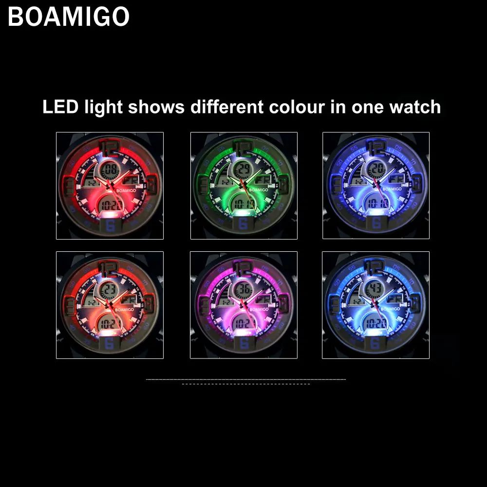 2017 мужские военные спортивные часы двойные кварцевые цифровые цветной