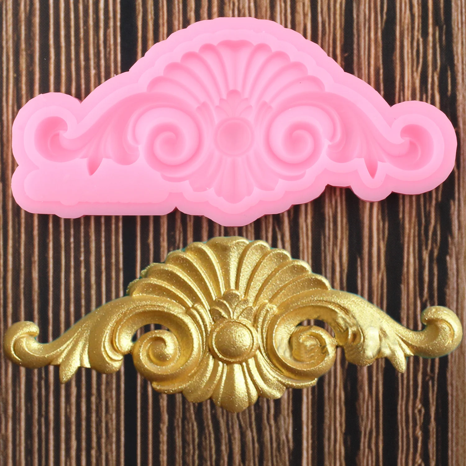 

3D Scroll Relief Silicone Mold Cake Border Fondant Resin Clay Mould Cake Decorating Tools Chocolate Candy Molds