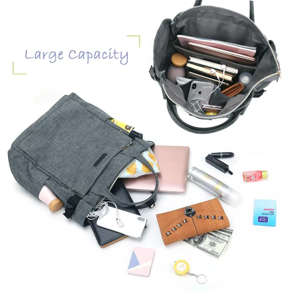 Canvas backpack School Bags for Teenager Large Capacity Travel Backpack Nursing Bag for Baby Mom Women Carry Care Bag |BP1302L