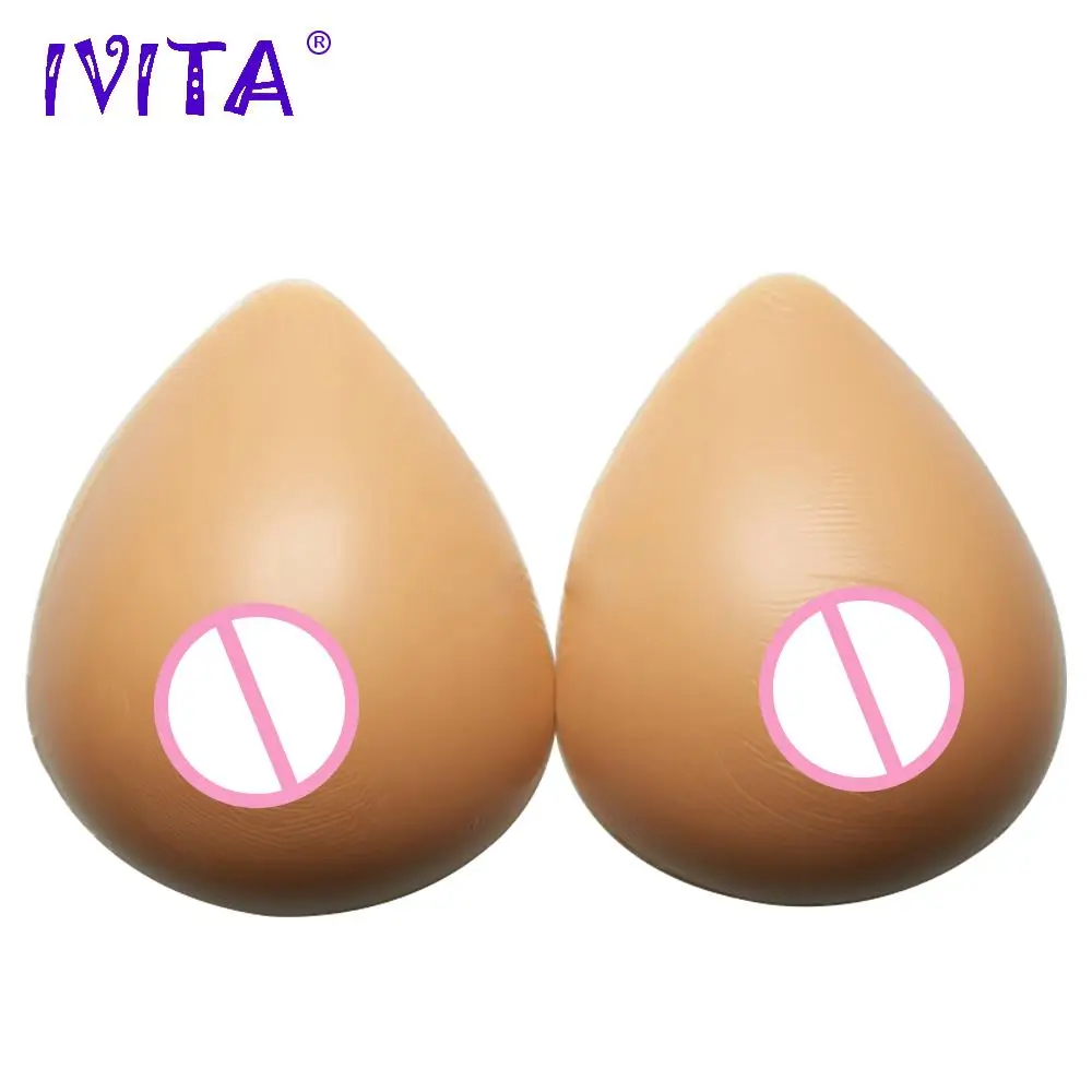 

IVITA 1600g Realistic Silicone Artificial Breast Forms False Boobs Enhancer For CD TS Cosplay Drag Queen Transgender Cosplay
