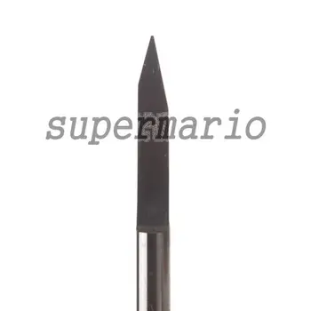 

5 x 4mm Carbide Extra-Long Engraving Bit vs Blade CNC Router Tool 30Deg 0.3mm (J4.3003Lx5)