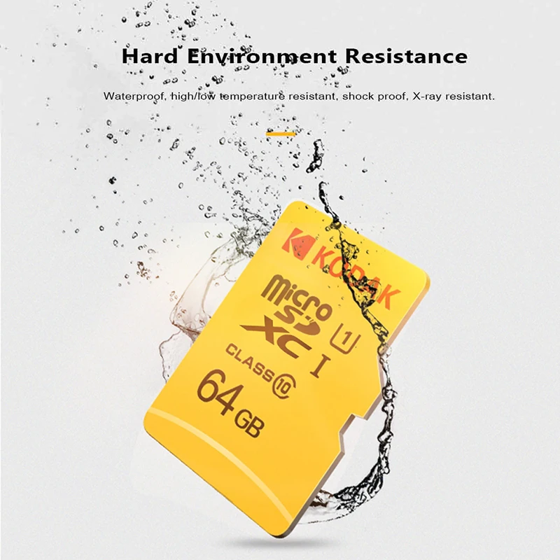 Карта micro sd Kodak 16 ГБ 32 64 128 SDXC/SDHC класс 10 флеш карта памяти sdcard для