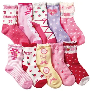 Image 1 - 10 парт/Лот, Детские хлопковые носки с цветочным рисунком