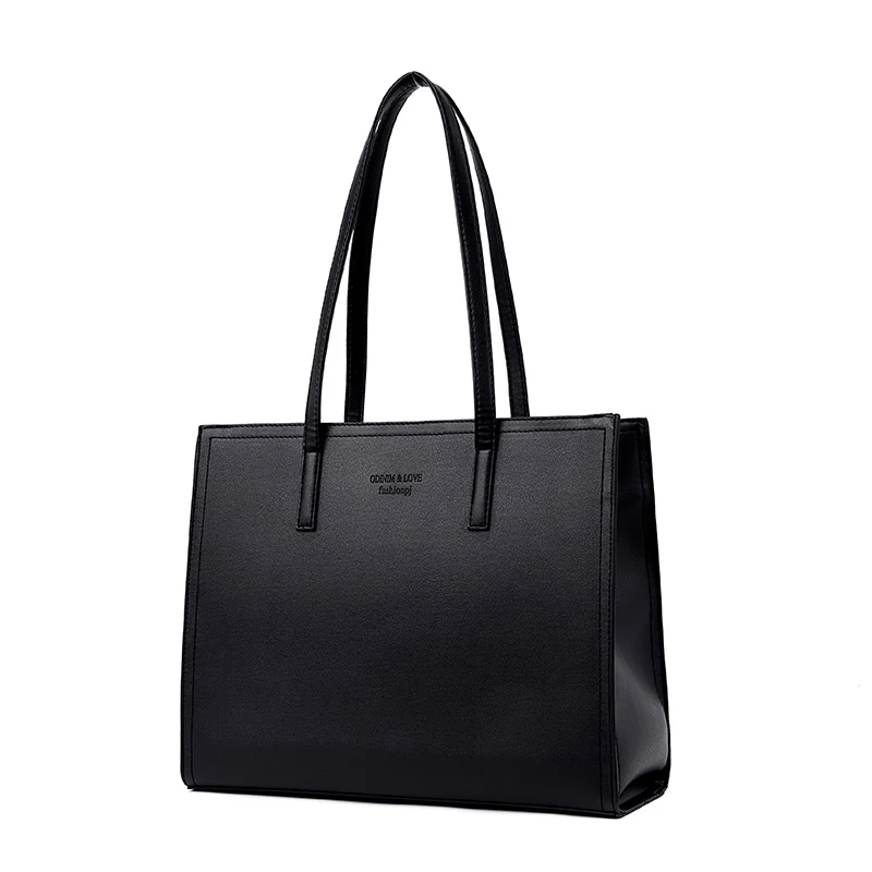 Брендовая Роскошная однотонная дизайнерская женская сумка на плечо из мягкого материала, Большая вместительная сумка, высокое качество, сумочка - Цвет: Black