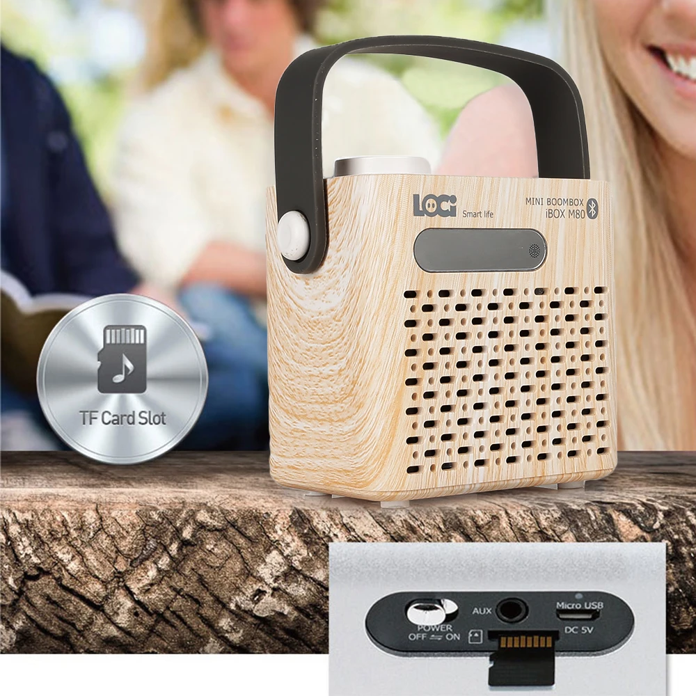 Instabox M80 Bluetooth FM радио мини портативный USB AUX TF кардридер многофункциональный