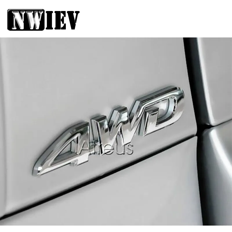 Металлические 3d-наклейки NWIEV 4WD 4X4 для Hyundai Solaris I30 Tucson Opel Astra H G J Insignia Vectra BMW E36 F30 F10 E30