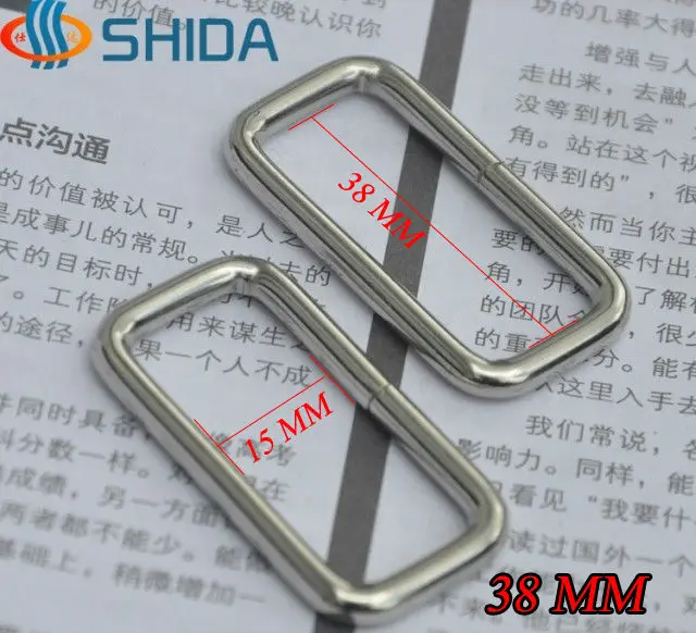 Hebilla Rectangular de plateado, accesorios hechos a mano para bolsos, mochilas y bolsos, 38mm de longitud, unids/lote|accessories modern|accessories bandaccessories candles