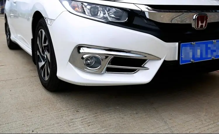 AOSRRUN противотуманная фара из углеродного волокна для передней и задней части рамы, автомобильные аксессуары для Honda Civic 10th