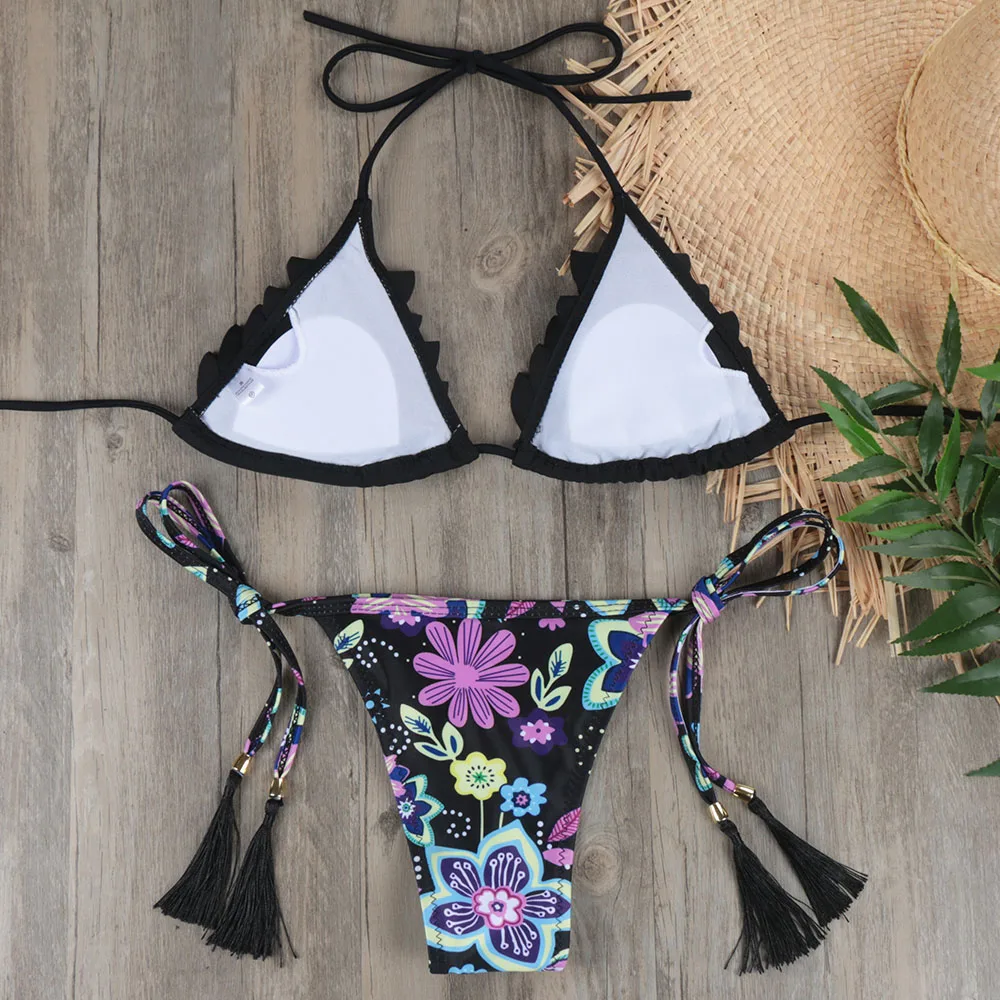 Бразильский комплект бикини, сексуальный пуш-ап купальник, женский купальник, купальный костюм для женщин, Maillot De Bain E045