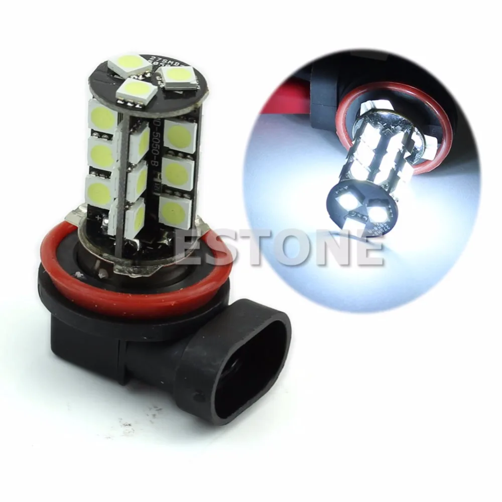 

H11 Car White Head Light Fog Light Driving Lamp Bulb 27-LED Auto Universal Light