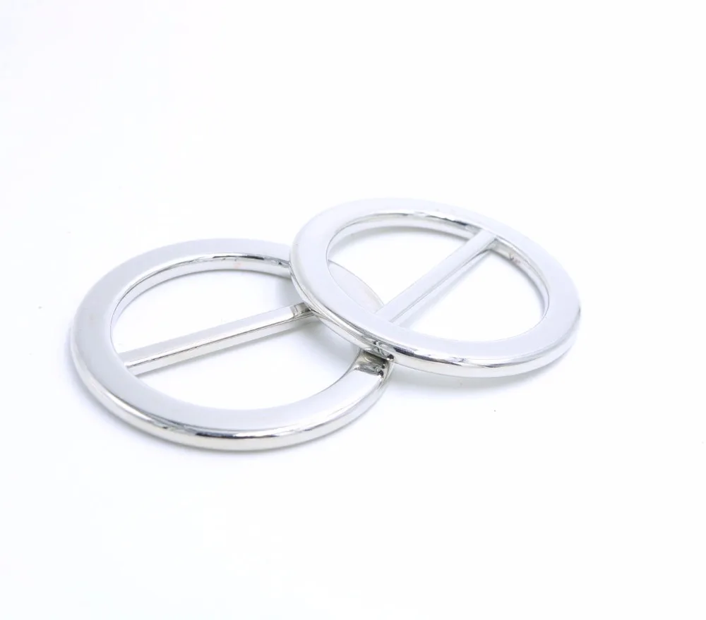 10pcs round ring buckles plastic silver&bronze big luggage clothing belt buckle inside 40mmbelt