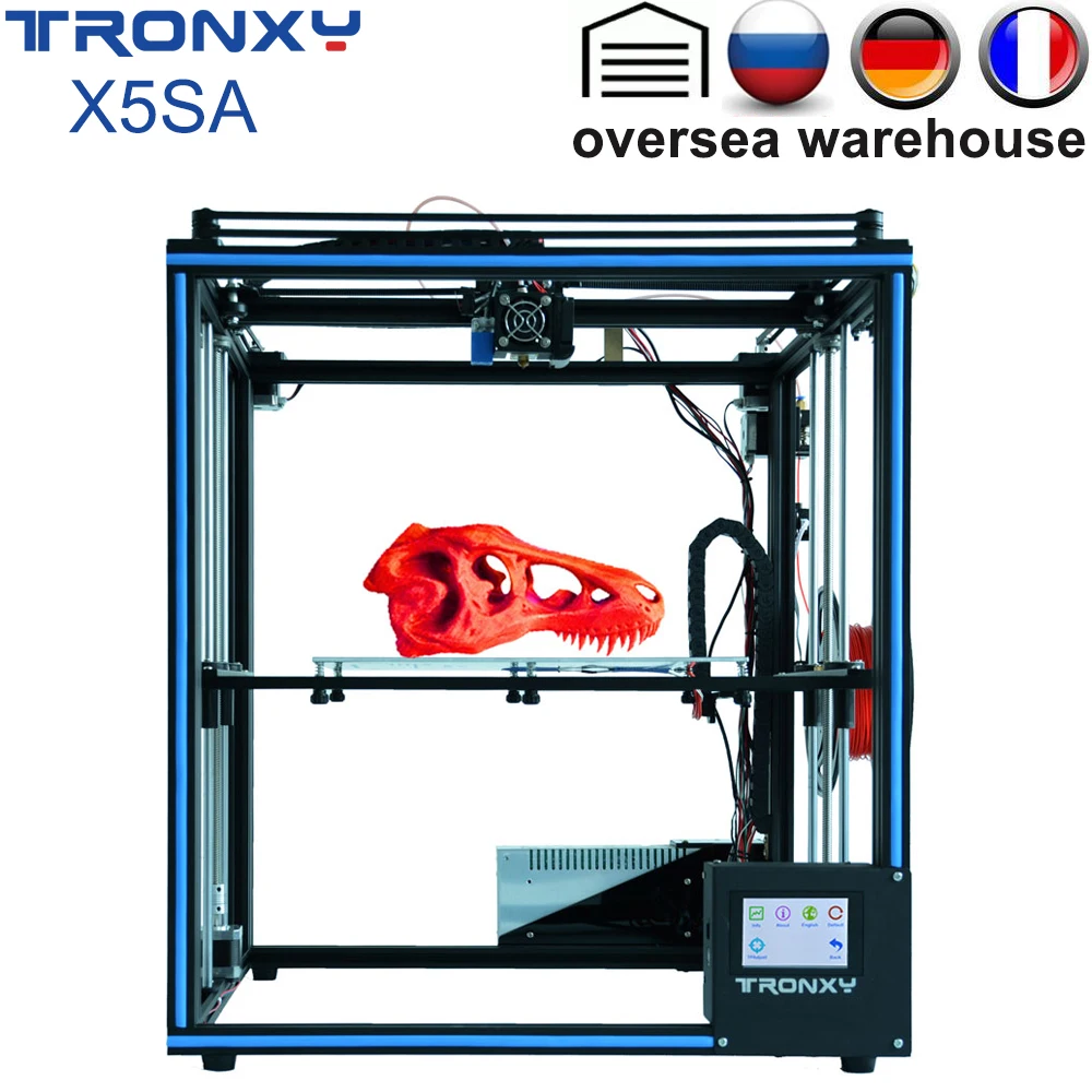 

Tronxy X5SA 3D Printer 3.5 inches FDM Touch Screen DIY 0.4mm nozzle high precision Auto leveling 330x330x400mm Filament Sensor