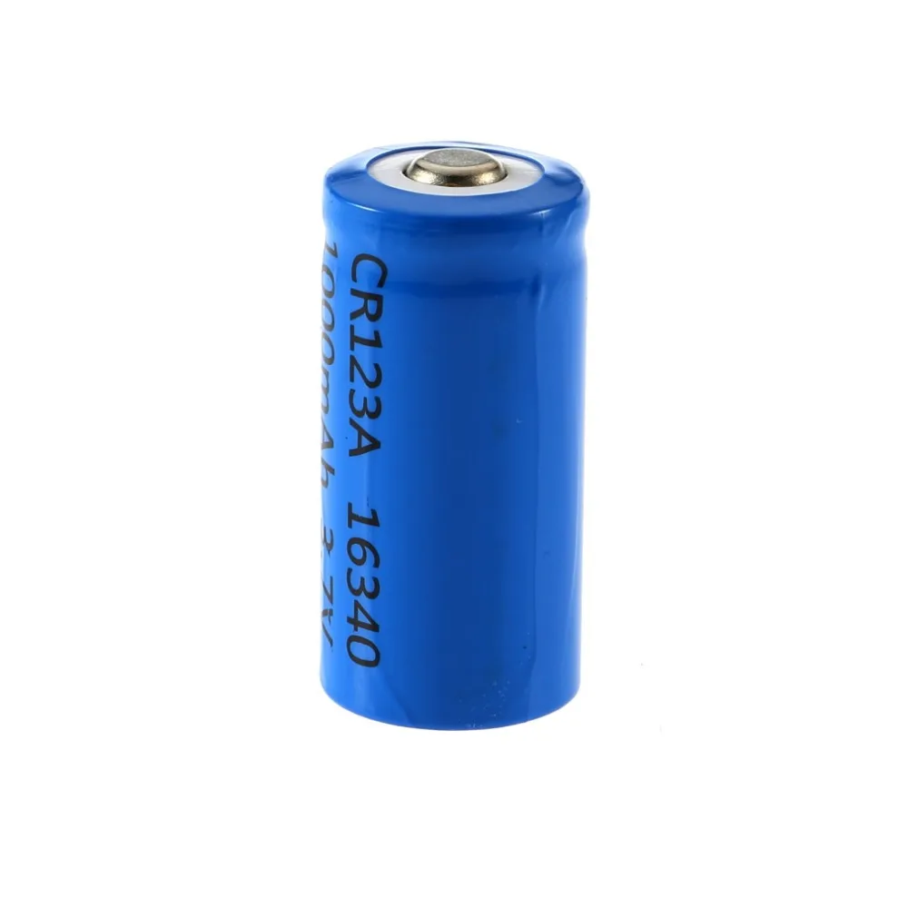 

3.7V 1000mAh CR123A 16340 Li-ion Rechargeable Flashlight Battery Blue Shell Torch Batteries Replacement Tool