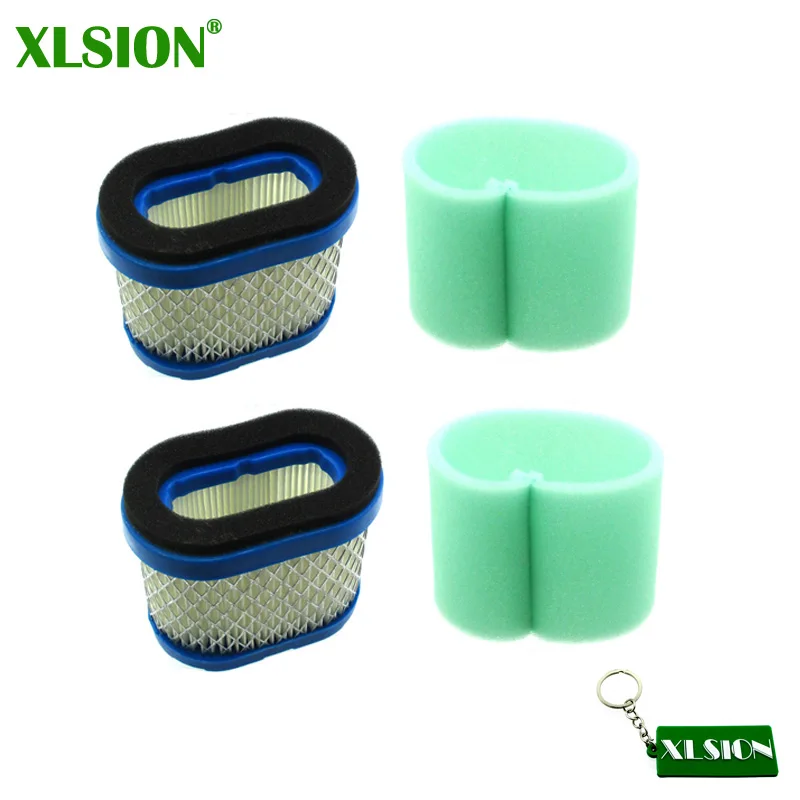 Xlsion 2x воздушные фильтры+ 2x предварительно фильтры ДЛЯ BRIGGS& Stratton 498596 690610 697029 5059 H 4207