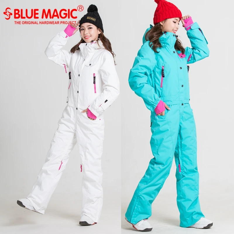 Goedkoop Blue magic nieuwe winter snowboard kombez ski jas en broek skipakken vrouwtjes jumpsuit vrouwen snowboard waterdicht algehele Rusland