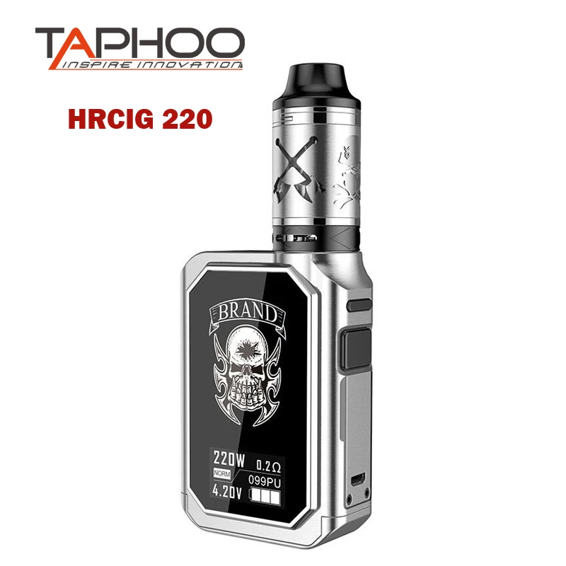 

TAPHOO HRCIG 220W VTC Box Mod Ni/Ti/SS Mode electronic cigarette box mod Kit huge vape low resistance for e cig
