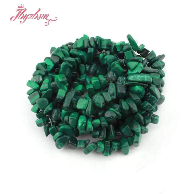 Malachite 4-6x6-8mm бусина-Осколок натуральный авантюрин Опаловый Камень Турмалин Бусины для самостоятельного изготовления ювелирных изделий Изготовление браслета ожерелья свободные 34" - Цвет: Malachite