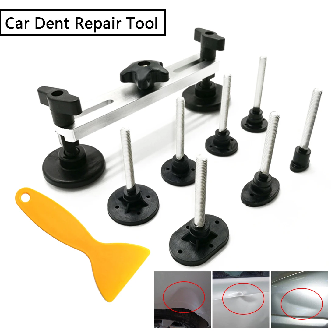 Paintless Dent Repair Tools 9pcs Pulling Bridge Dent Removal Hand Tool
