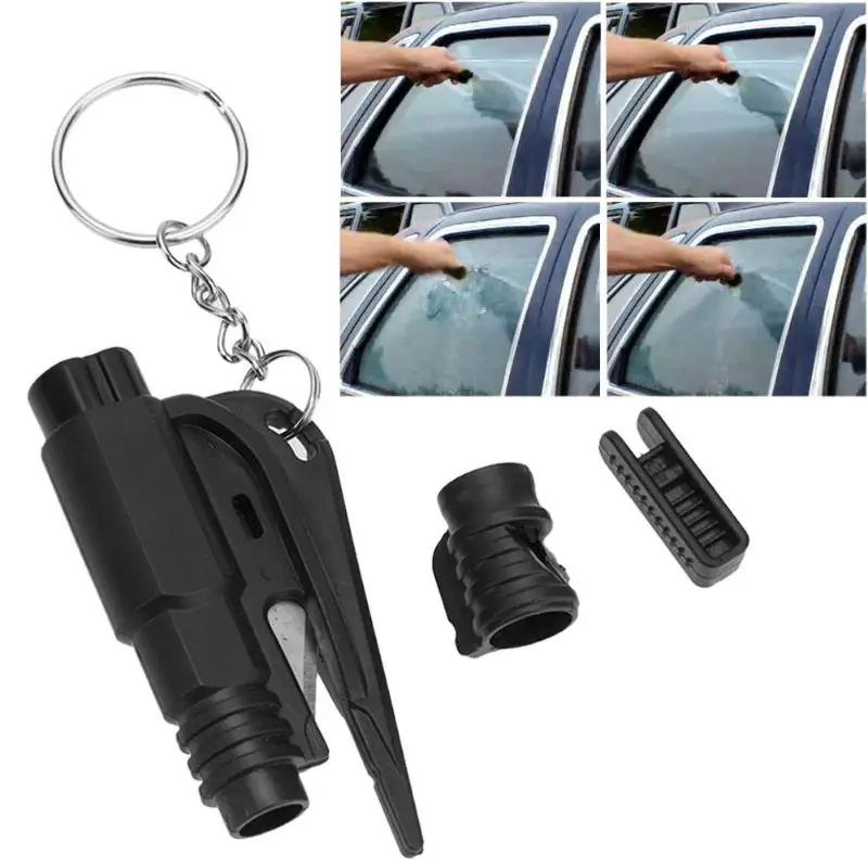 3 in 1 Mini Safety Hammer Life-Saving Escape Rescue Tool Auto Car Window Keychain Broken Auto Emergency Glass Breaker