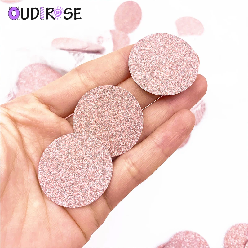 OUDIROSE 100 шт 3 см розовое золото конфетти круглый любовь подарок на день рождения