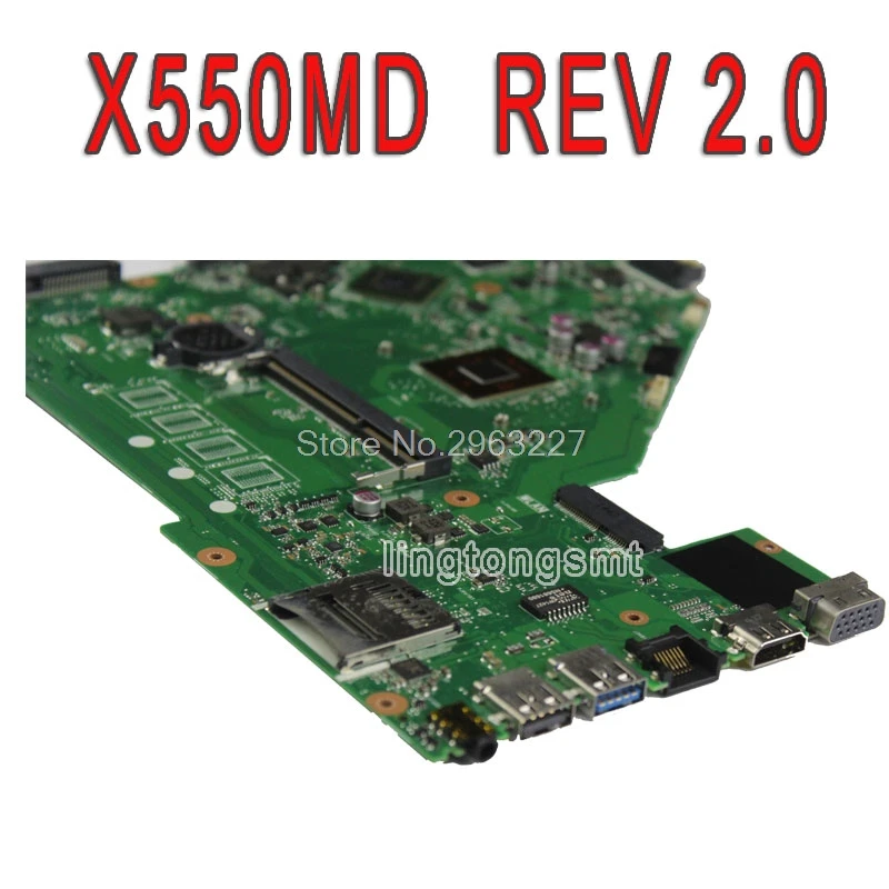 Материнская плата X550MD GT820M/2 ГБ REV2.0 N2840 для For Asus X550MJ X552M материнская ноутбука