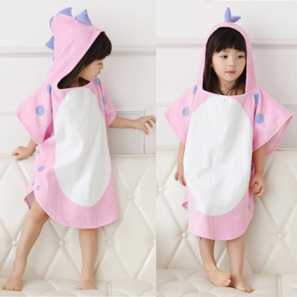 Милые детские халаты для девочек; пижамы; детское пляжное полотенце с капюшоном и динозавром; банный халат для мальчиков; пижамы; одежда для сна для малышей; одежда для детей