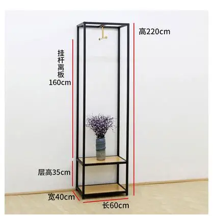 Витрина для магазина модной одежды женский магазин одежды подвесные полки для одежды от пола до потолка настенный комбинированный дисплей - Цвет: 60cm