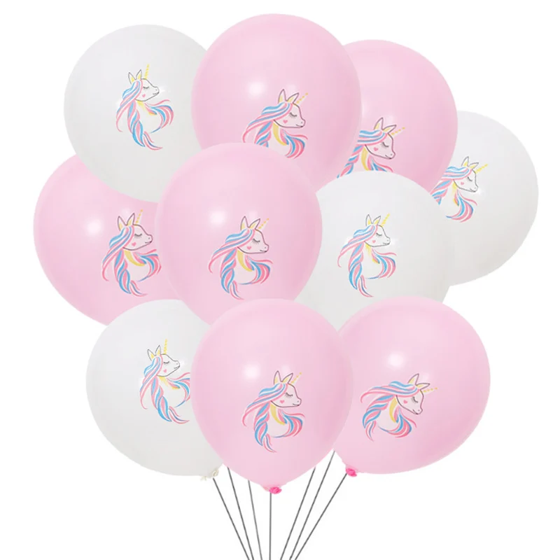 10 шт./лот, воздушные шары в виде единорога, вечерние латексные шары, Детские Мультяшные животные, лошадь, Плавающий глобус, украшение для дня рождения