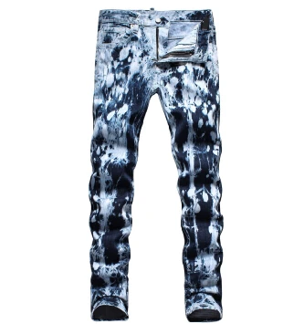 Aliexpress.com : Buy Creative Fashion Jeans Men's Printed Denim Jeans ...