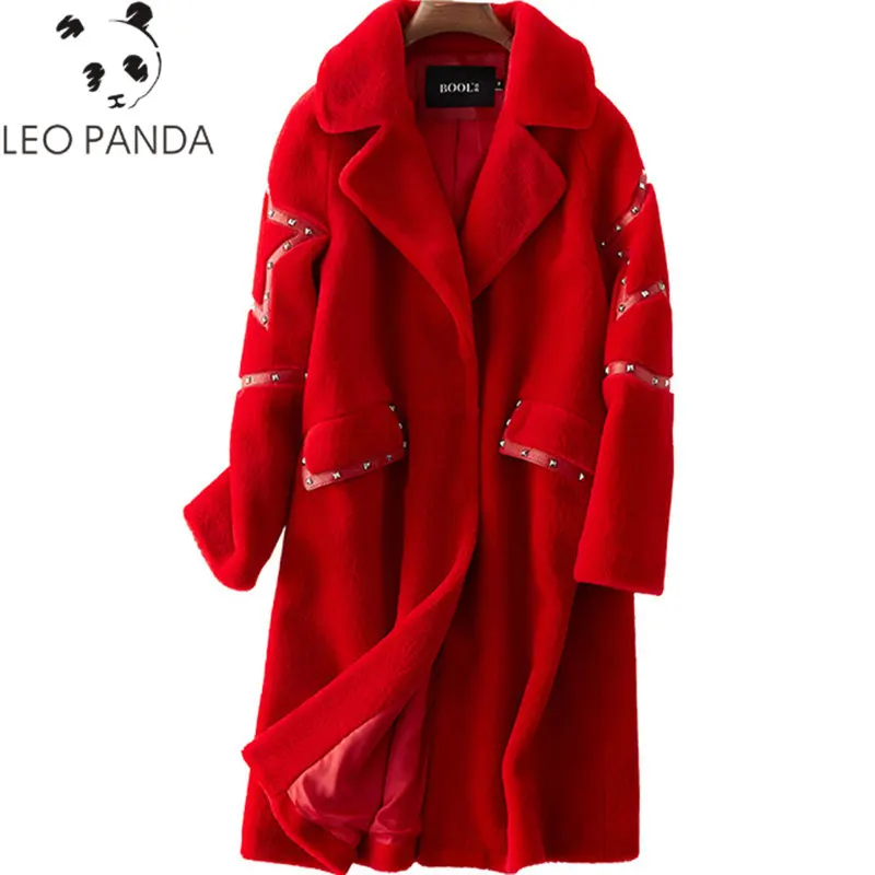 

Real Fur Coat 100% Wool Jacket Sheep Shearling Fur Winter Jacket Women Clothes 2019 Women Elegant Slim Fit Long Coat WHF134