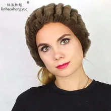 Linhaoshengyue моды РЕКС МЕХА женщины hat Головные Уборы зима теплая freeshipping 100% мех
