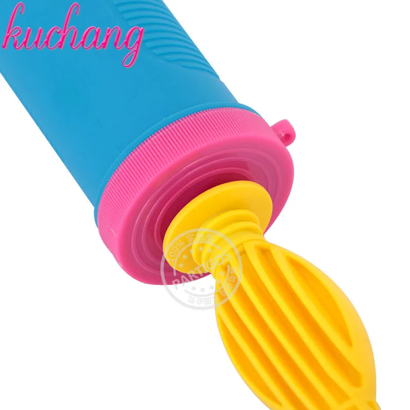 Синий желтый пластиковый ручной воздушный насос для фольги и латексных воздушных шаров воздушный насос портативный вечерние аксессуары