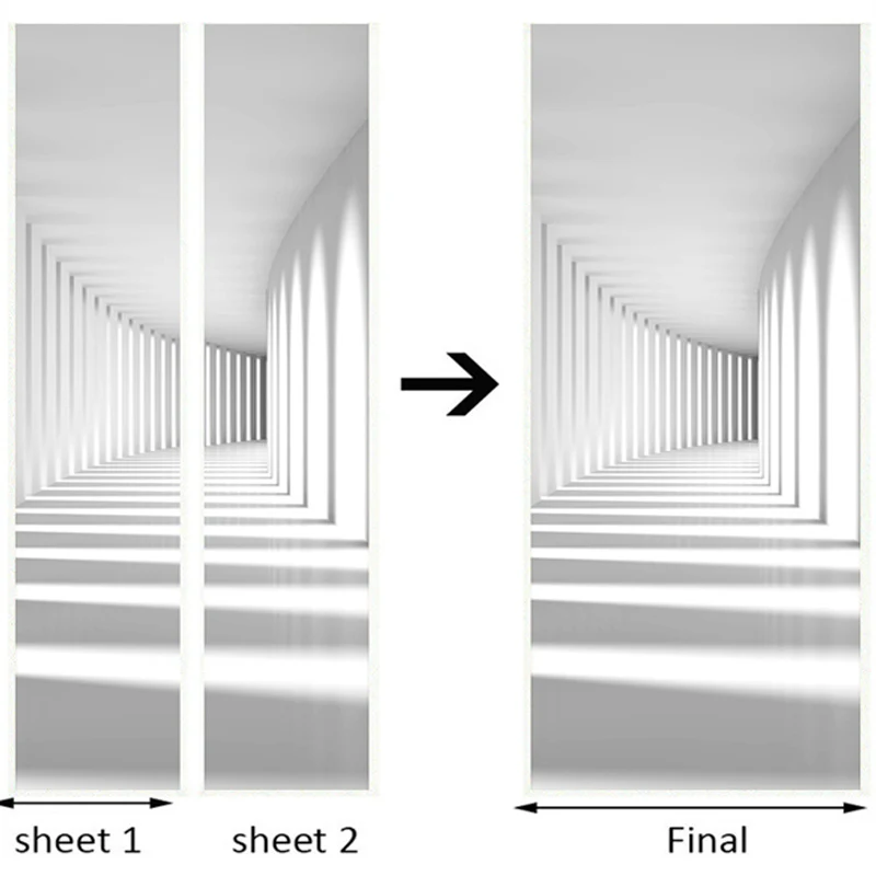 Современные креативные 3D пространственные расширительные наклейки для дверей дома, гостиной, учебы, обои, ПВХ, самоклеющиеся водонепроницаемые наклейки