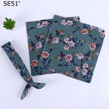 Женский платок на голову хлопок /цветочный принт 55 см/много видов применения