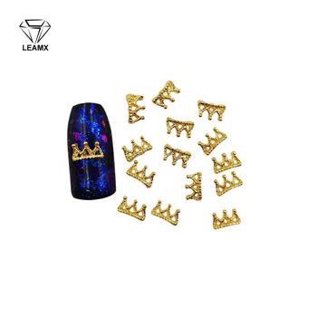 

50 PCS/bag 3D Nail Art Decoration Crown Shining Nails Manicure Decorative Charm Alloy Nail Stickers