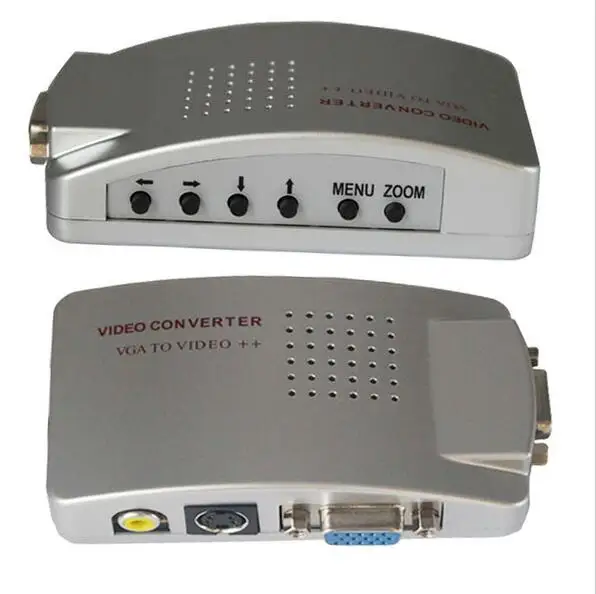 PC VGA to TV AV RCA Signal Adapter Converter Video Switch Box Supports NTSC PAL For Computer Peripherals vga to av converter