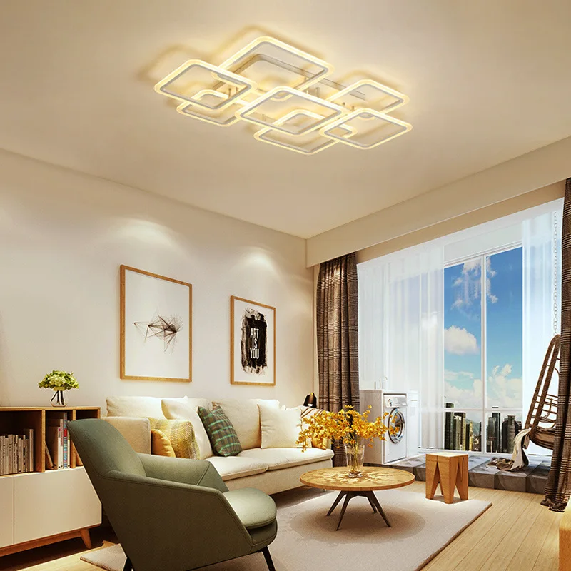 

KM led dome light geometry box sitting room bedroom sweet household contracted postmodern led to absorb dome light