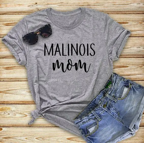 Повседневное топы, подарок на день матери, футболка Прямая поставка малинуа мамы футболка Веселая бельгийского мама AF футболка Cool - Цвет: grey