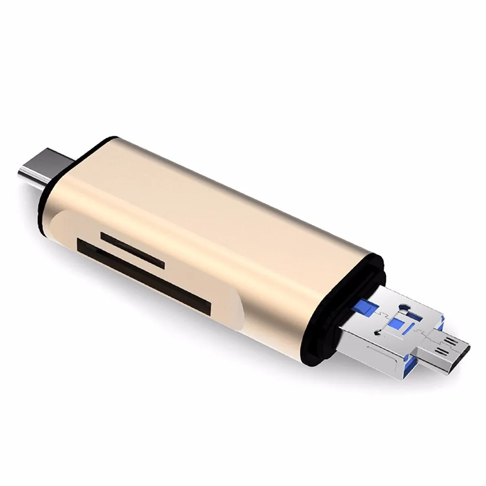 USB3.1 type-C концентратор адаптер USB 2,0 Micro USB 2 слот TF SD кардридер OTG карта 5в1 все в одном мульти-функция для планшета мобильного телефона