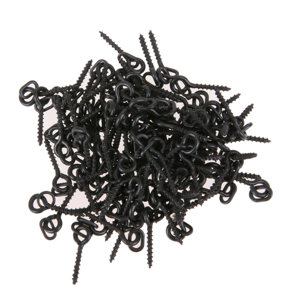 

100pcs/Pack Carp Fishing Threaded Boilie Screw with Ring Peg Pellet Holder for Carp Hair Rigs Hooks Fishing Tools