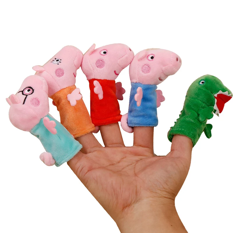 

2019 New Arrival Genuine Peppa Pig finger puppet Peppa George daddy mammy Dinosaur IN STOCK Kids children's Toy high quality Hot